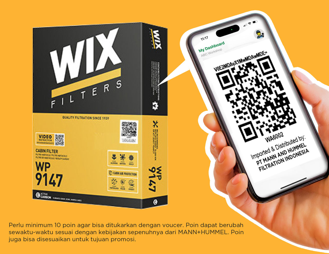 WIX Pindai kode QR untuk Mendapatkan Poin Hadiah Spanduk