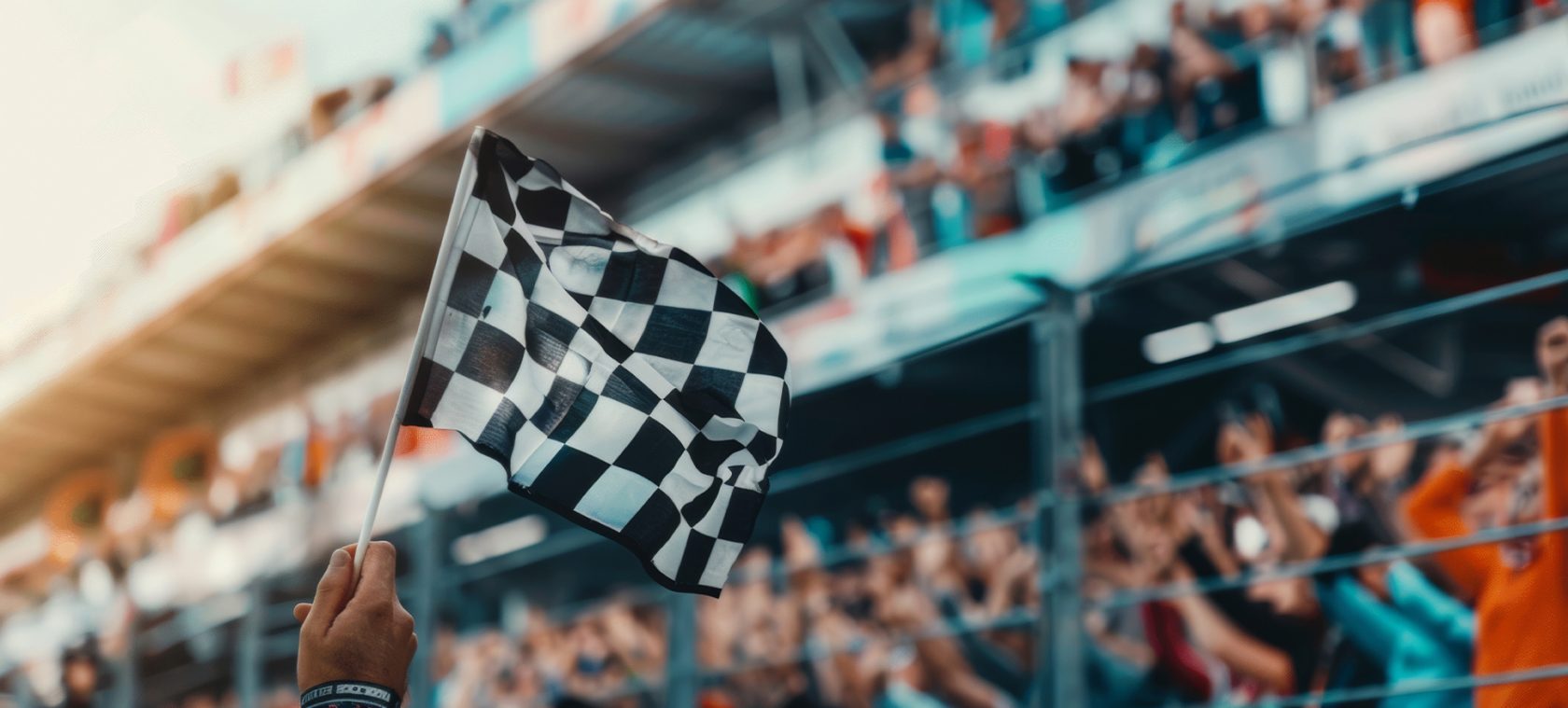 Checkered flag at a race